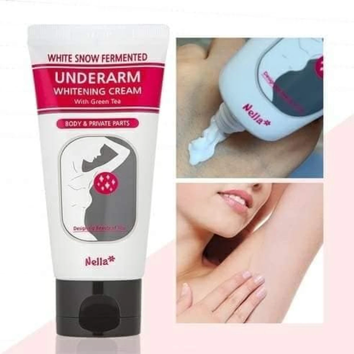 Nella - White Snow Fermented Underarm Whitening Cream With Green Tea