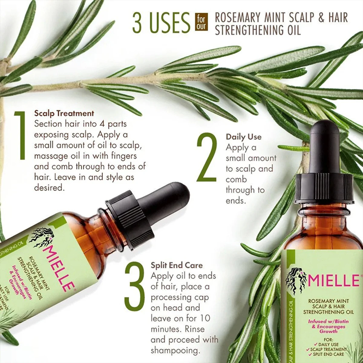 Mielle Organics Rosemary Mint Growth Hair Oil