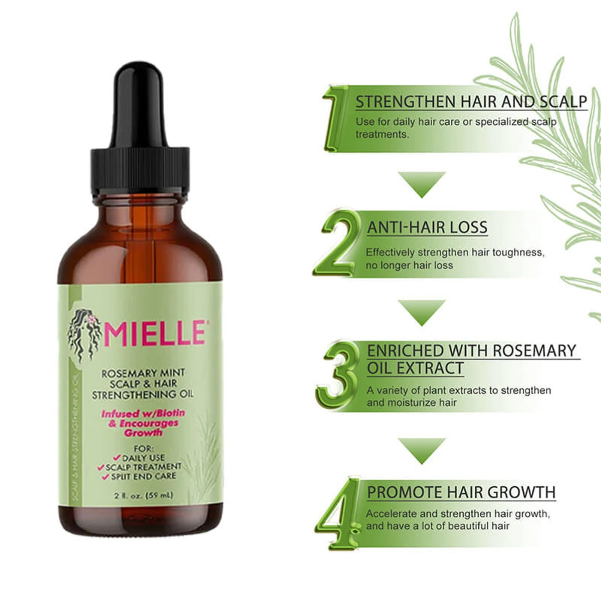 Mielle Organics Rosemary Mint Growth Hair Oil