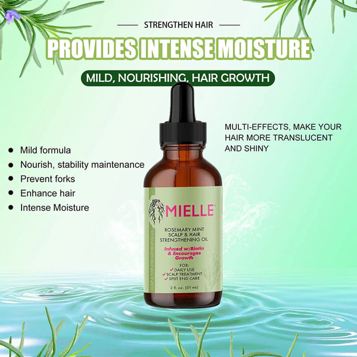 Mielle Organics Rosemary Mint Growth Hair Oil