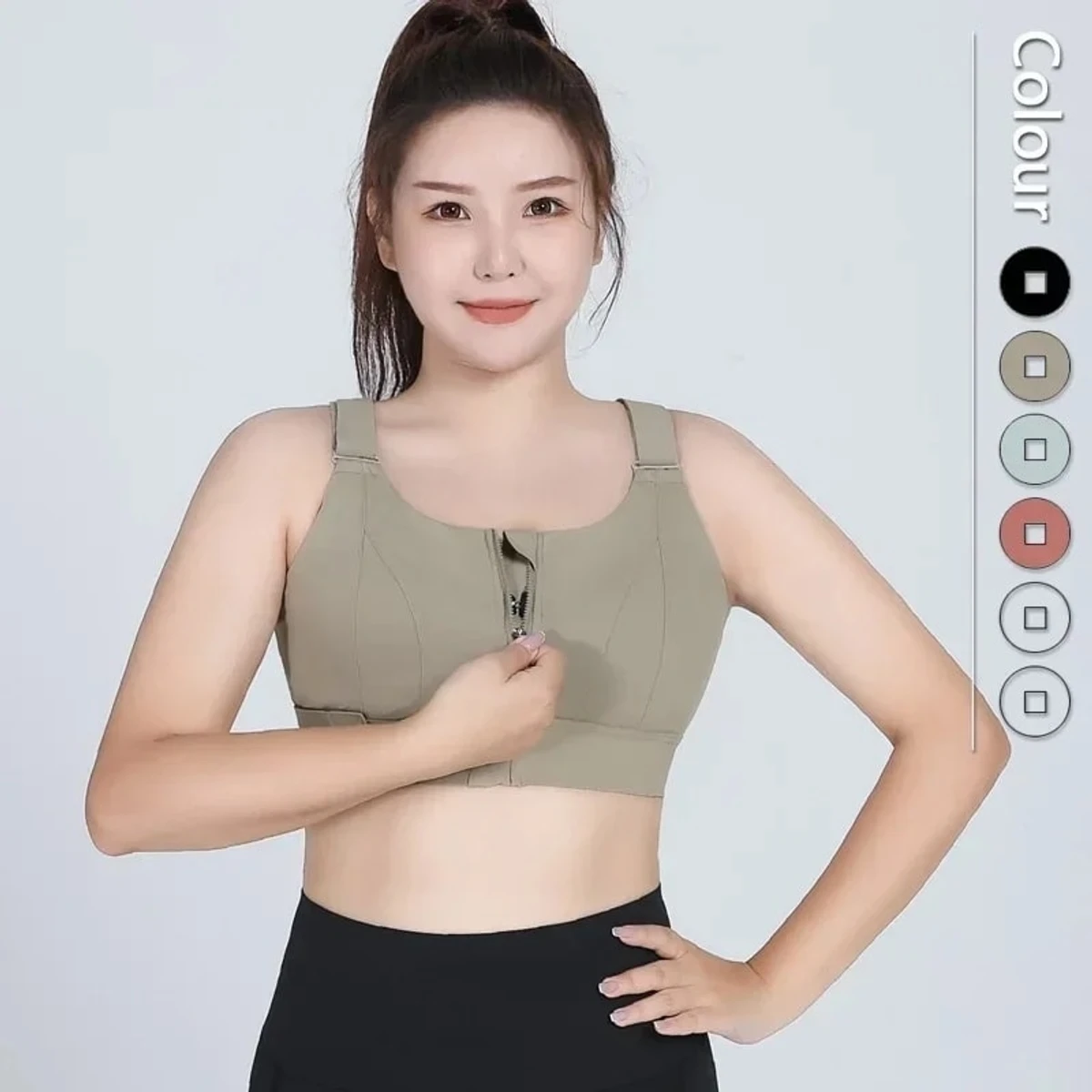 Premium Sport Bra Zipper