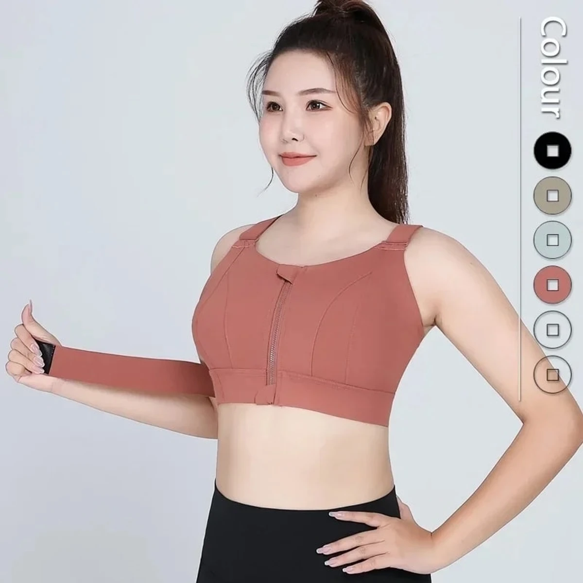 Premium Sport Bra Zipper