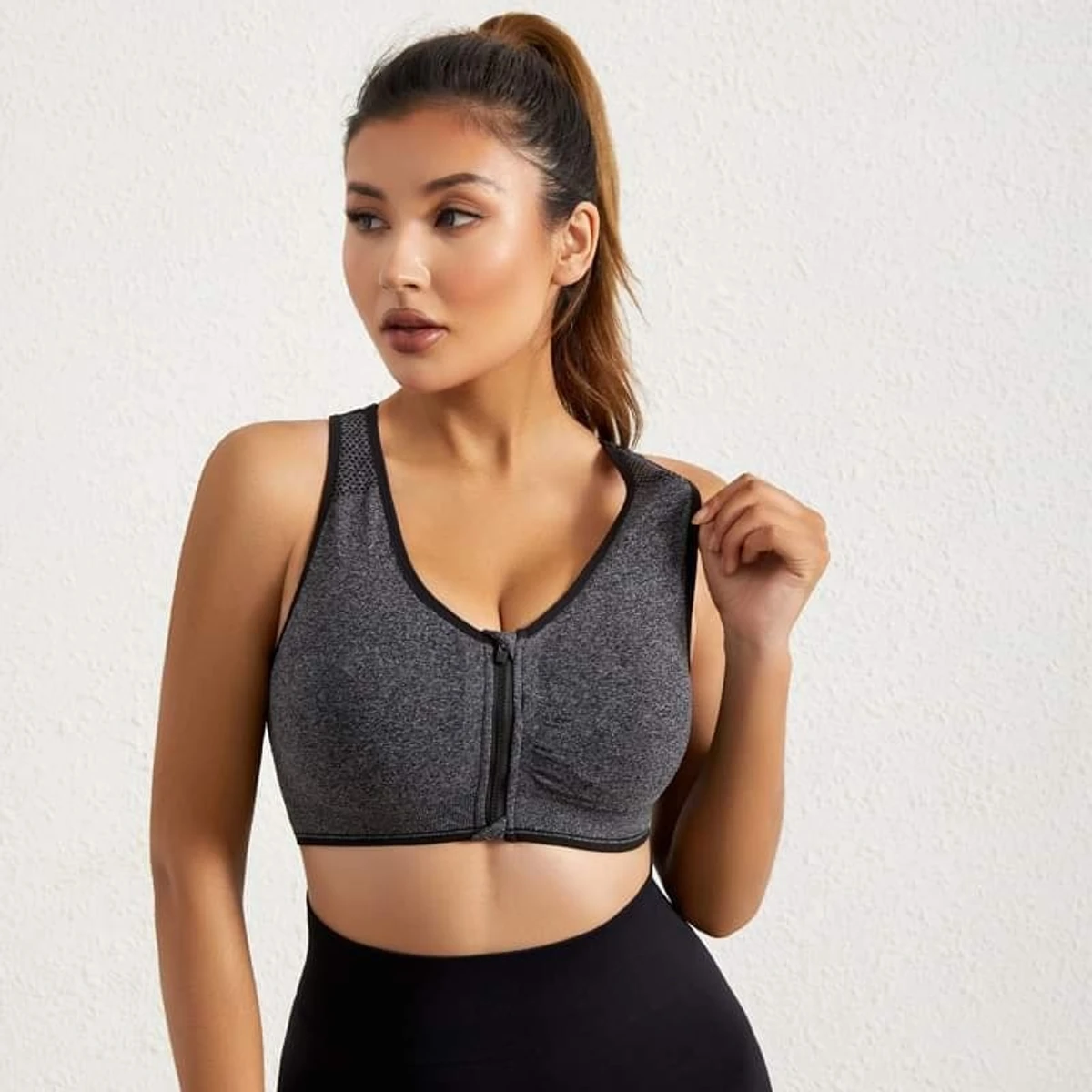 Front zipper sports Bra