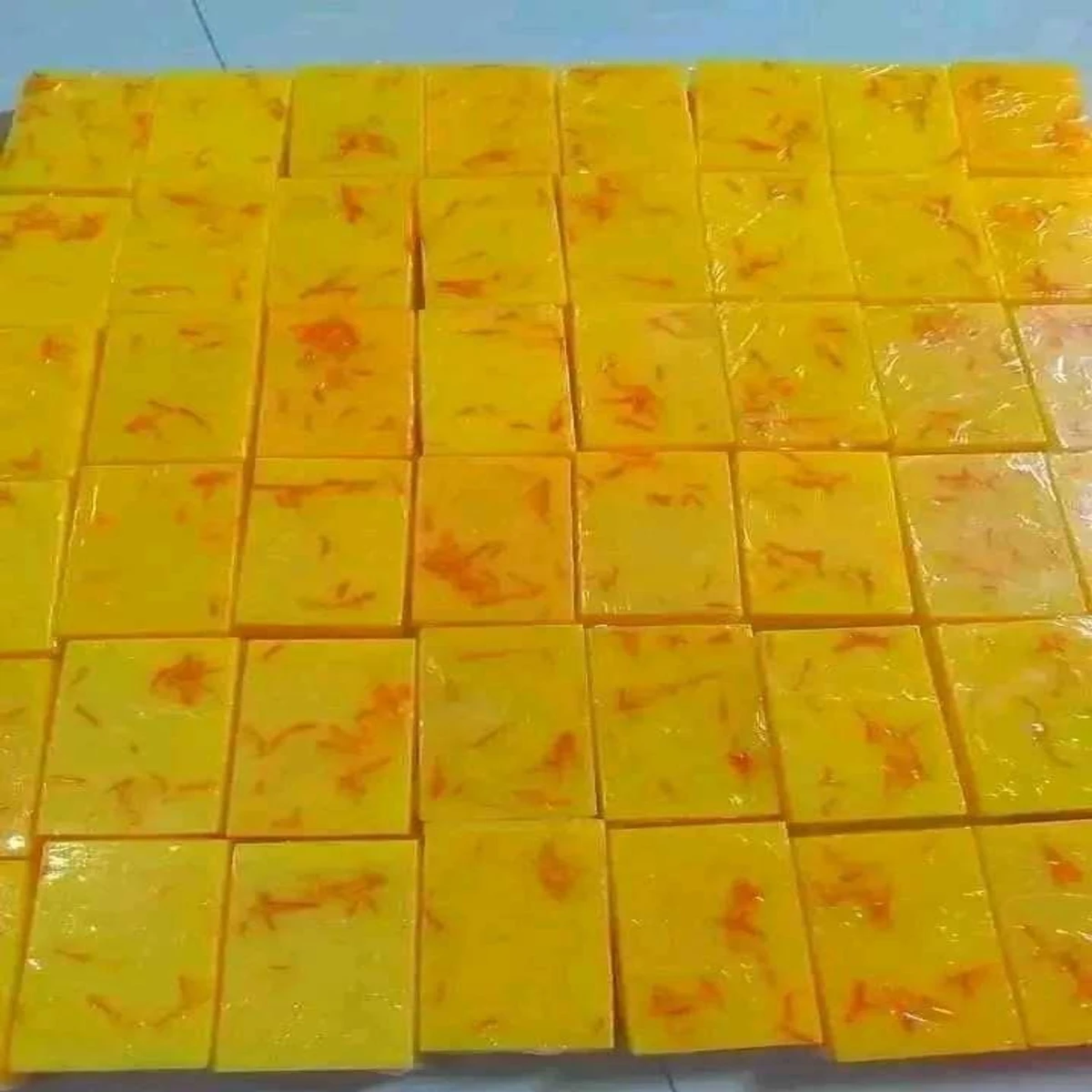 Saffron goat milk soap