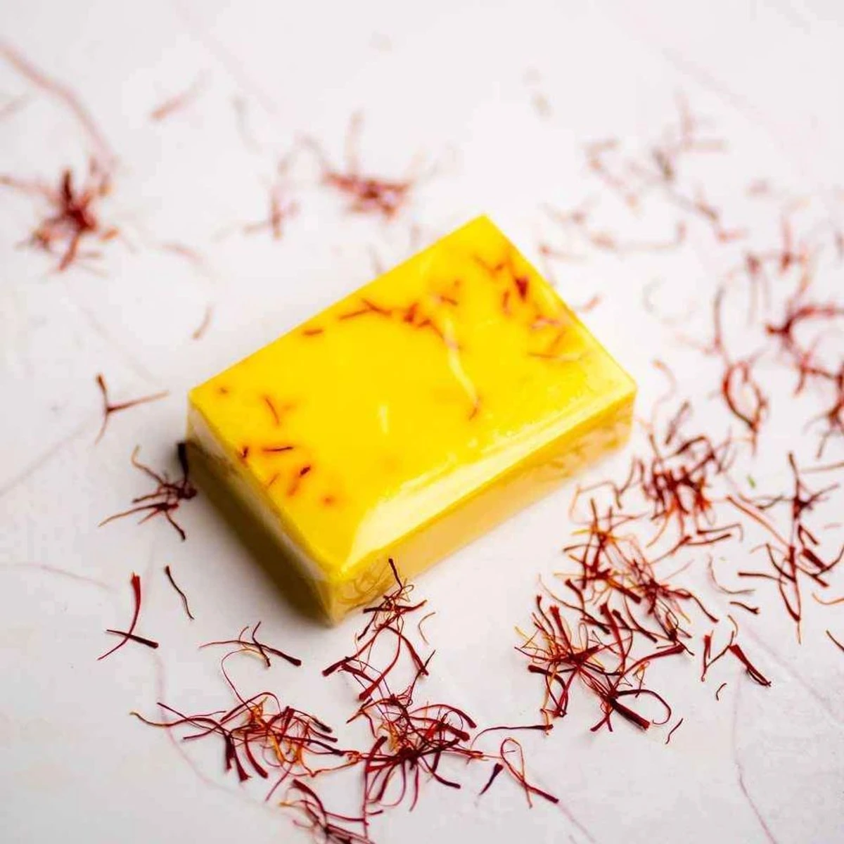 Saffron goat milk soap